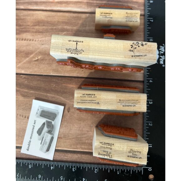 Stampin Up! Thoughts & Prayers Rubber Stamp Set Of 8 - Picture 1 of 4